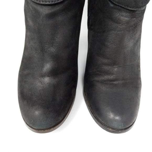 Diba Women's Size 6.5M Black Leather Double Zip Ankle Booties - Picture 6 of 15